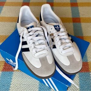Adidas WHITE SAMBA OG SHOES, W7.5/M6.5